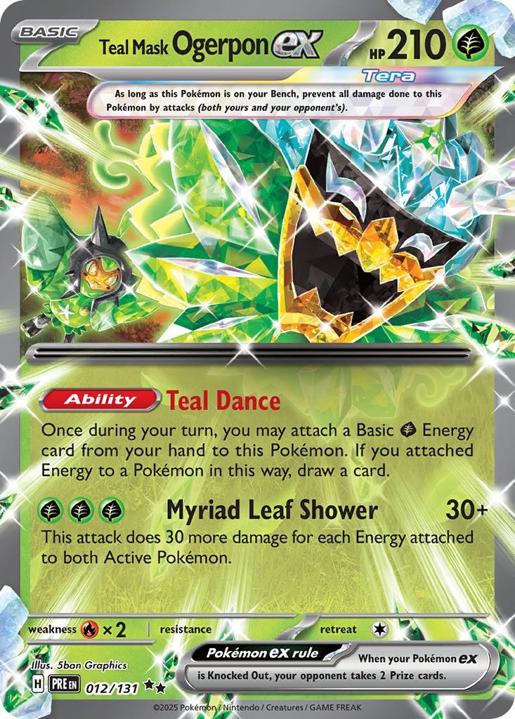 Teal Mask Ogerpon ex - Prismatic Evolutions (Double Rare) [PRE-12] English / Near Mint / Normal