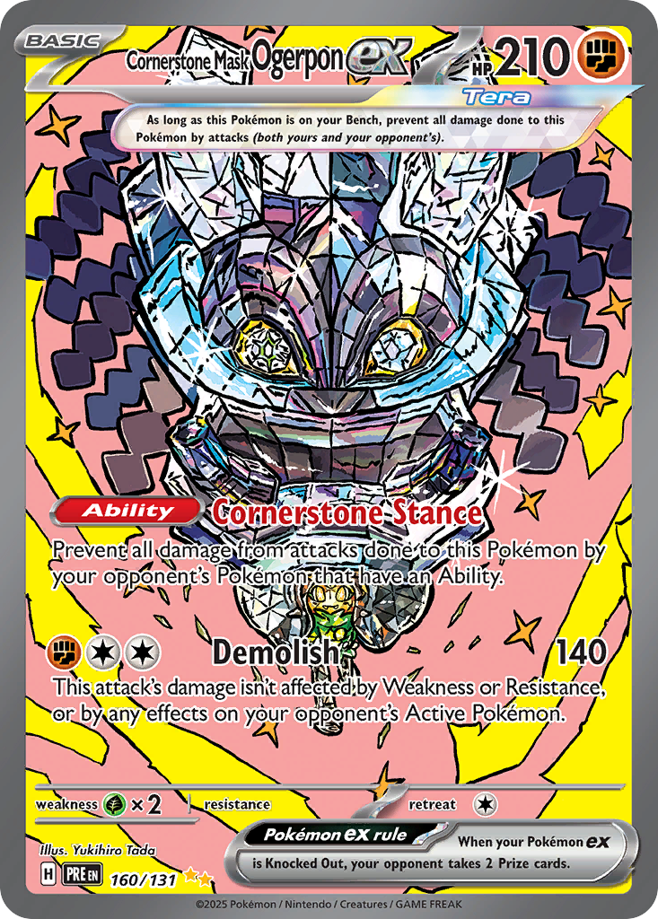 Cornerstone Mask Ogerpon ex - Prismatic Evolutions (Special Illustration Rare) [PRE-160] English / Near Mint / Normal