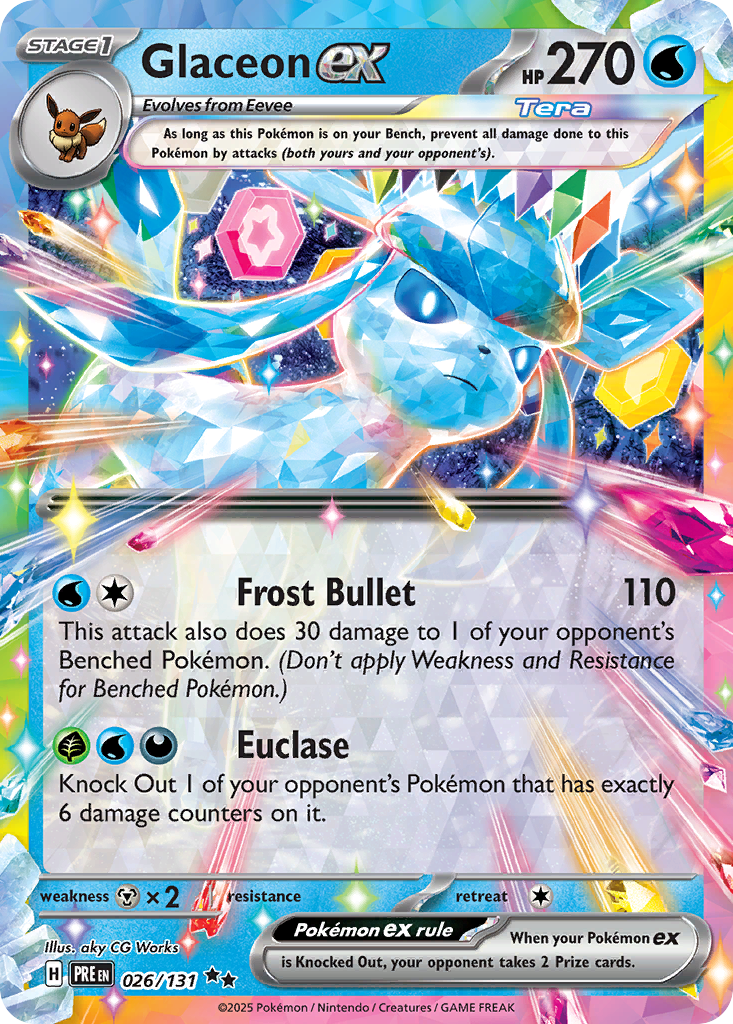 Glaceon ex - Prismatic Evolutions (Double Rare) [PRE-26] English / Near Mint / Normal