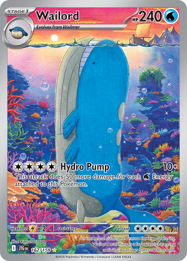 Wailord - Journey Together (Illustration Rare) [JTG-162] English / Near Mint / Normal