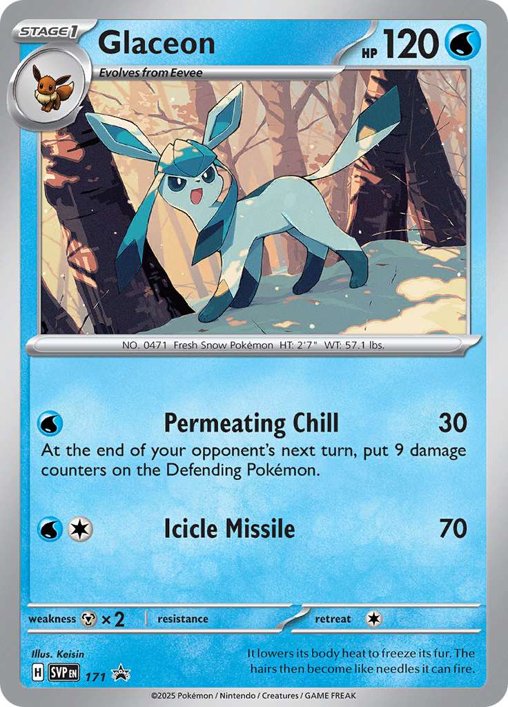 Glaceon (Cosmos Holo) - Scarlet & Violet Black Star Promos (Promo) [PR-SV-171] English / Near Mint / Reverse-Holo Normal