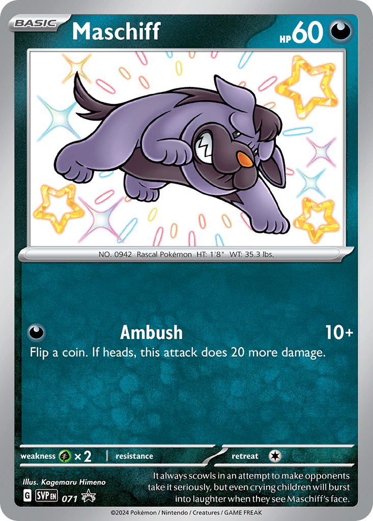 Maschiff - Scarlet & Violet Black Star Promos (Promo) [PR-SV-71] English / Near Mint / Normal