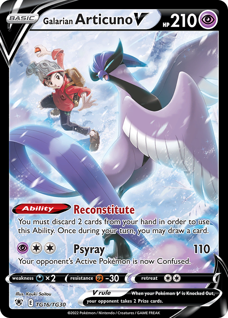 Galarian Articuno V - Astral Radiance Trainer Gallery (Rare Holo V) [ASR-TG16]