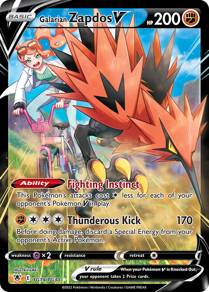 Galarian Zapdos V - Astral Radiance Trainer Gallery (Rare Holo V) [ASR-TG19] English / Near Mint / Normal