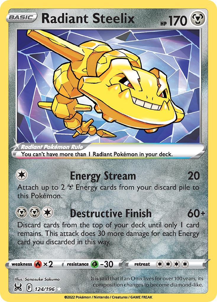 Radiant Steelix - Lost Origin (Radiant Rare) [LOR-124] English / Near Mint / Normal