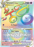 Unown VSTAR - Silver Tempest (Rare Rainbow) [SIT-199] English / Near Mint / Normal