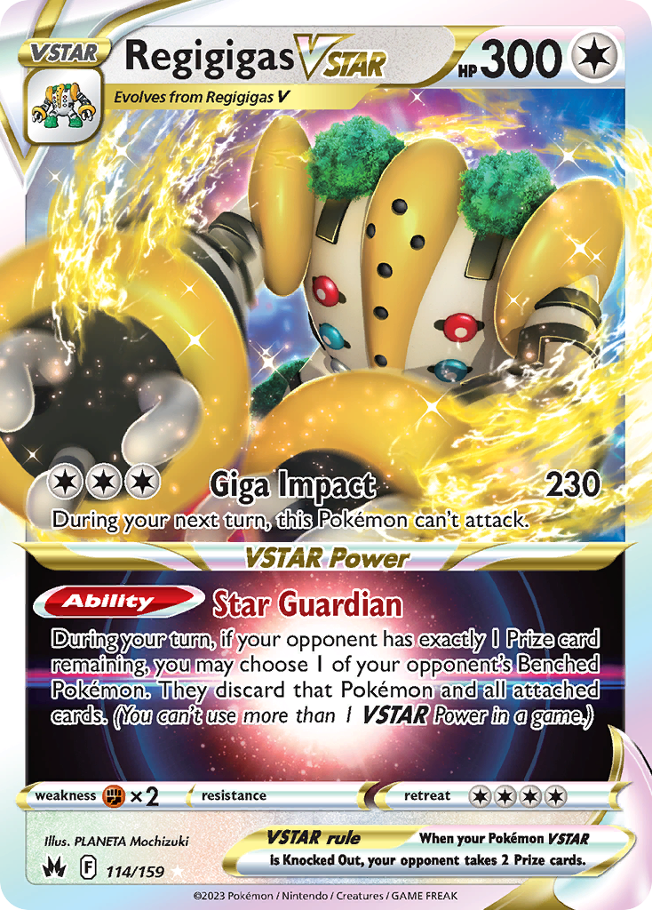 Regigigas VSTAR - Crown Zenith (Rare Holo VSTAR) [CRZ-114] English / Near Mint / Normal