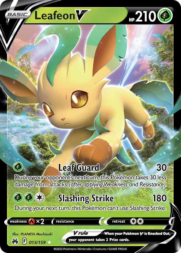 Leafeon V - Crown Zenith (Rare Holo V) [CRZ-13] English / Near Mint / Normal
