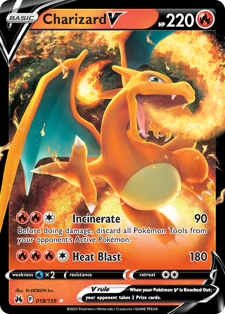 Charizard V - Crown Zenith (Rare Holo V) [CRZ-18] English / Near Mint / Normal