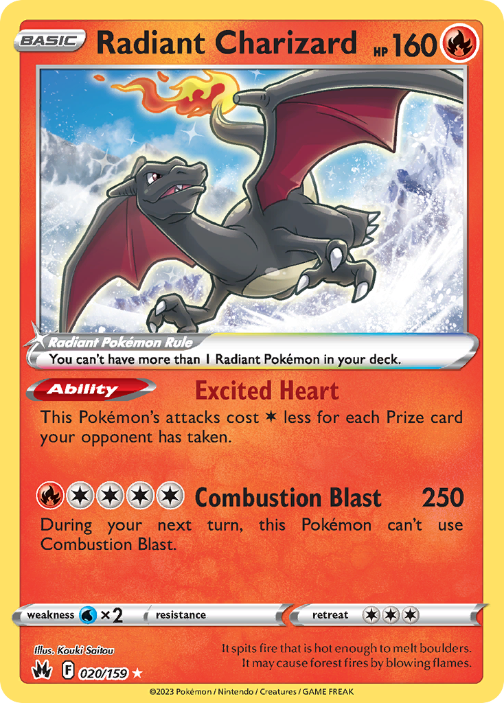 Radiant Charizard - Crown Zenith (Radiant Rare) [CRZ-20] English / Near Mint / Normal