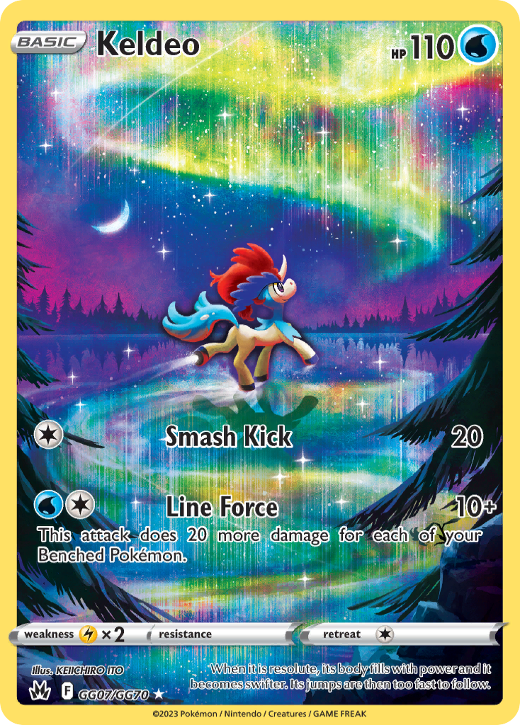 Keldeo - Crown Zenith Galarian Gallery (Trainer Gallery Rare Holo) [CRZ-GG07] English / Near Mint / Normal