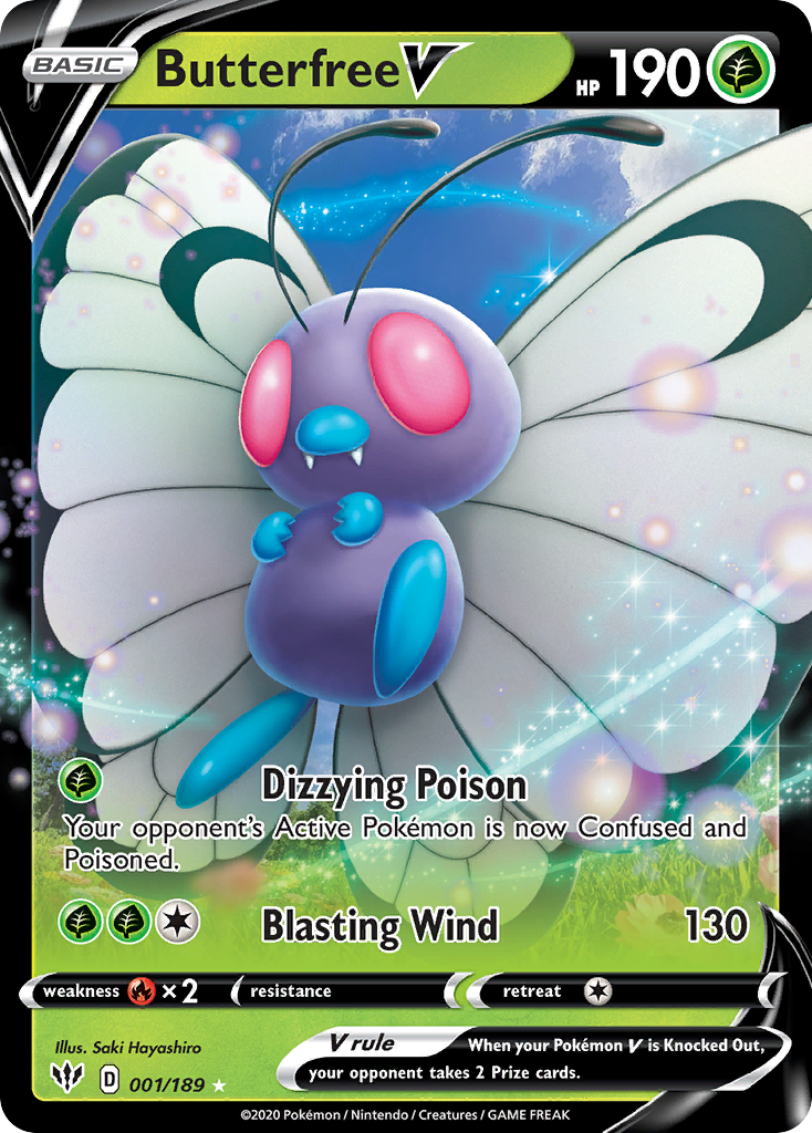Butterfree V - Darkness Ablaze (Rare Holo V) [DAA-1]