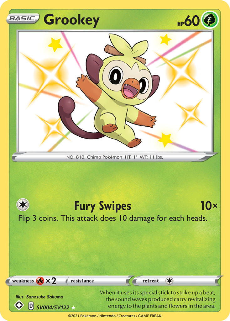 Grookey - Shining Fates Shiny Vault (Rare Shiny) [SHF-SV004] English / Near Mint / Normal