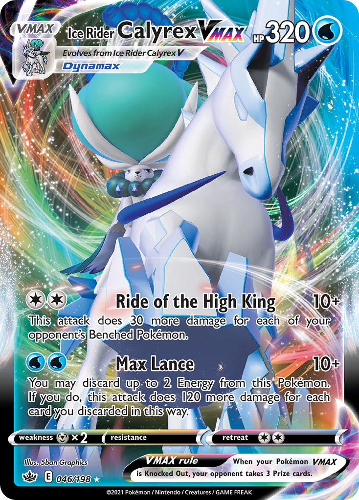 Ice Rider Calyrex VMAX - Chilling Reign (Rare Holo VMAX) [CRE-46] English / Near Mint / Normal