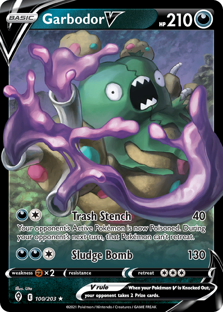 Garbodor V - Evolving Skies (Rare Holo V) [EVS-100] English / Near Mint / Normal