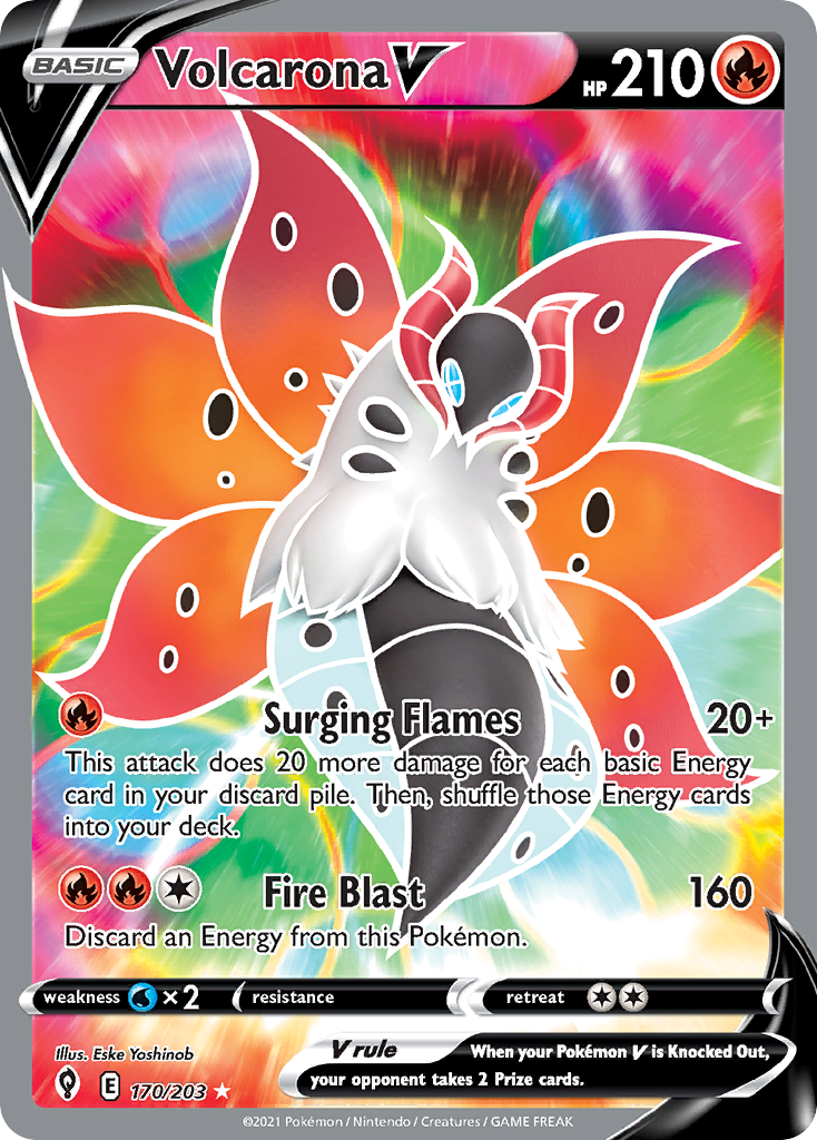 Volcarona V - Evolving Skies (Rare Ultra) [EVS-170] English / Near Mint / Normal