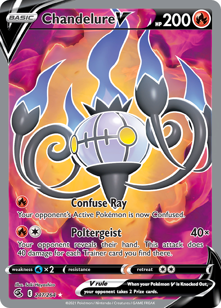 Chandelure V - Fusion Strike (Rare Ultra) [FST-247] English / Near Mint / Normal