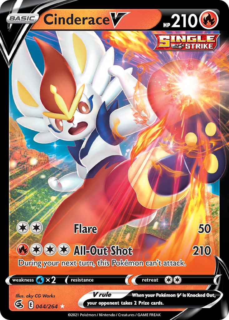 Cinderace V - Fusion Strike (Rare Holo V) [FST-44] English / Near Mint / Normal