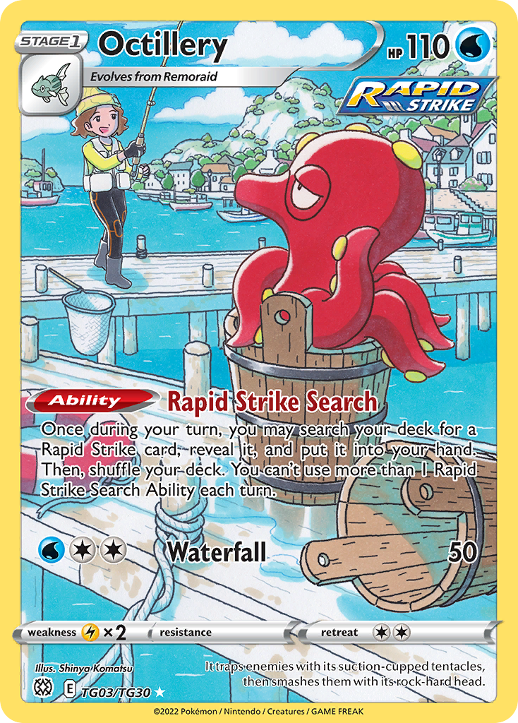 Octillery - Brilliant Stars Trainer Gallery (Trainer Gallery Rare Holo) [BRS-TG03] English / Near Mint / Normal