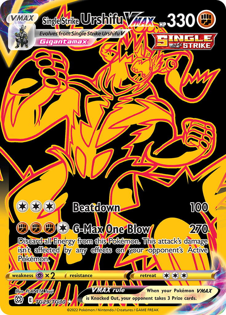 Single Strike Urshifu VMAX - Brilliant Stars Trainer Gallery (Rare Secret) [BRS-TG29] English / Near Mint / Normal