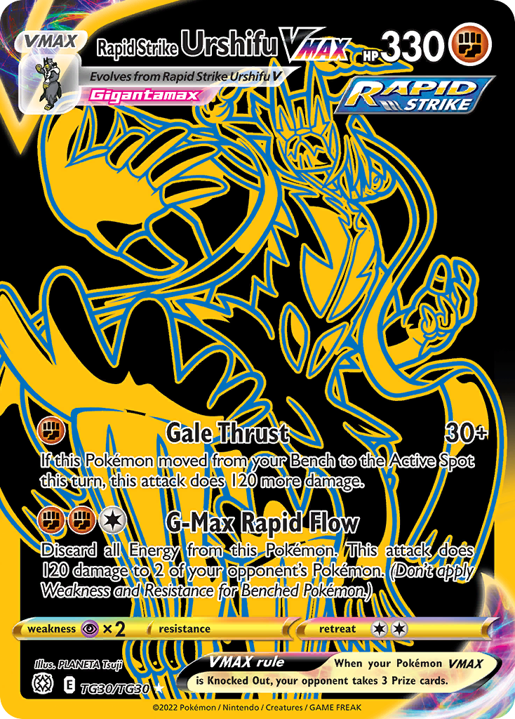 Rapid Strike Urshifu VMAX - Brilliant Stars Trainer Gallery (Rare Secret) [BRS-TG30] English / Near Mint / Normal