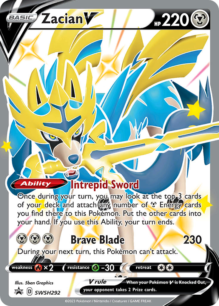 Zacian V - SWSH Black Star Promos (Promo) [PR-SW-SWSH292] English / Near Mint / Normal