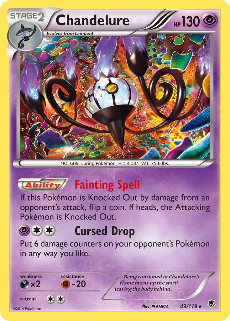 Chandelure - Phantom Forces (Rare Holo) [PHF-43] English / Near Mint / Normal