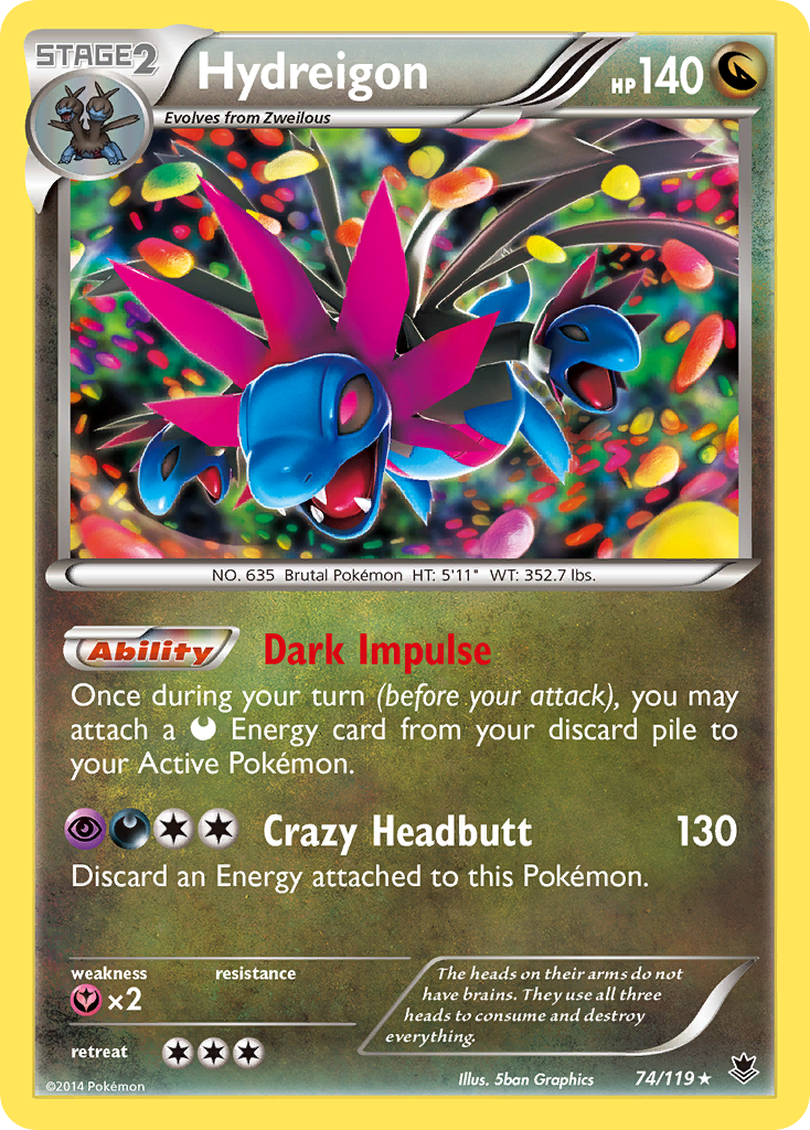 Hydreigon - Phantom Forces (Rare Holo) [PHF-74] English / Near Mint / Normal