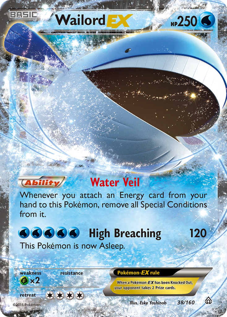 Wailord-EX - Primal Clash (Rare Holo EX) [PRC-38] English / Near Mint / Normal