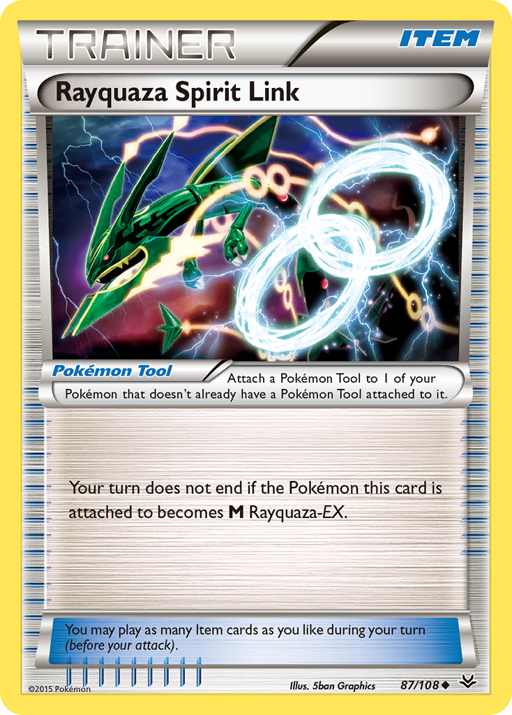 Rayquaza Spirit Link - Roaring Skies (Uncommon) [ROS-87] English / Near Mint / Normal
