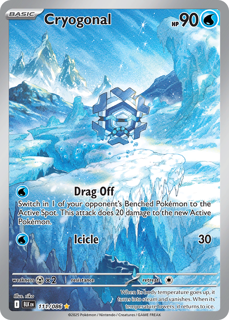 Cryogonal - Black Bolt (Illustration Rare) [BLK-111] English / Near Mint / Normal