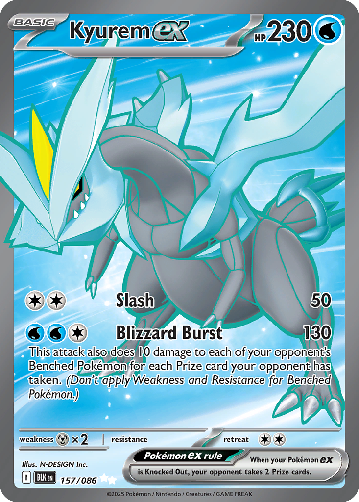 Kyurem ex - Black Bolt (Ultra Rare) [BLK-157] English / Near Mint / Normal